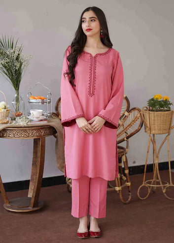 WOOL MARINA 3PC EMBROIDERED DRESS EMBROIDERED SHAWL D-322